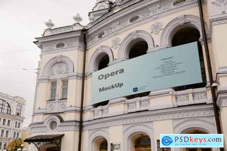 Opera or Theatre Building Banner mock-up