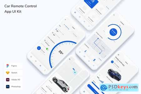 Car Remote Control App UI Kit YPJ37X3