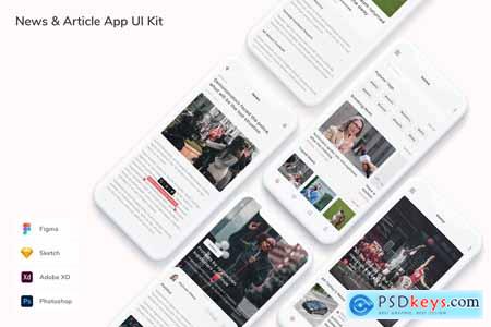 News & Article App UI Kit LY8N82M