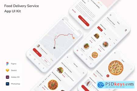 Food Delivery Service App UI Kit 46F64NH