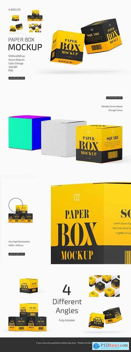 Paper Box Mockup Set 6406950