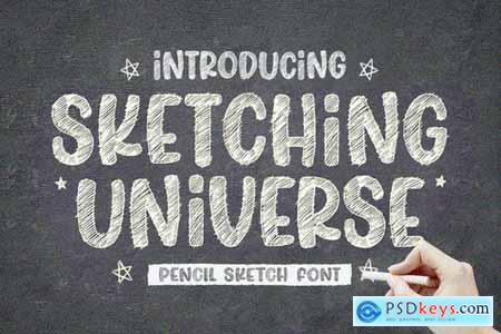 Sketching Universe - Pencil Sketch Font