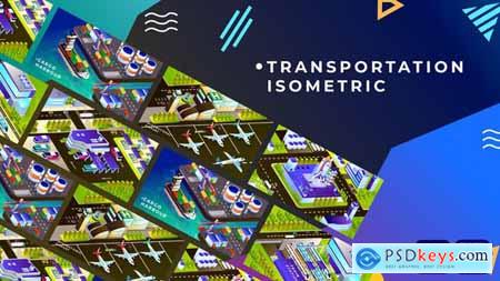 Transportation Isometric Animation Premiere Pro MOGRT 34349477
