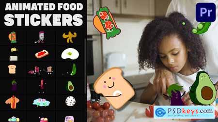 Animated Food Stickers Premiere Pro MOGRT 34323957