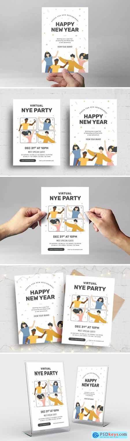 NYE Office Party Flyer Templates Free Download Photoshop Vector Stock 