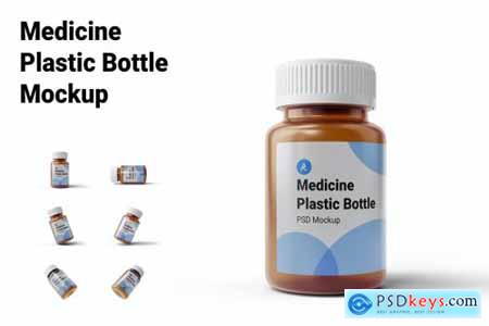 Medicine Plastic Bottle Mockup