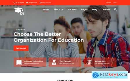 Edu - Education Website PSD Template o92642