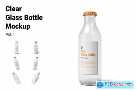 Clear Glass Bottle Mockup Vol.1 Y6G9MZU