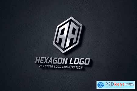 A (A-Z) Hexagon Monogram Logo Creator 7Q3MB2Z