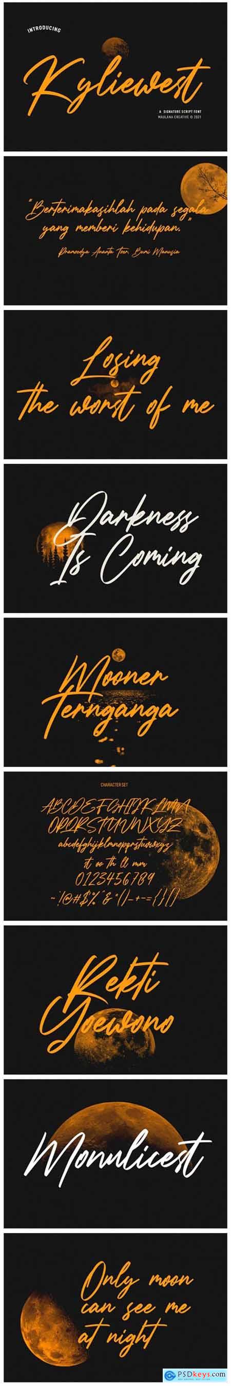 Kyliewest Signature Font