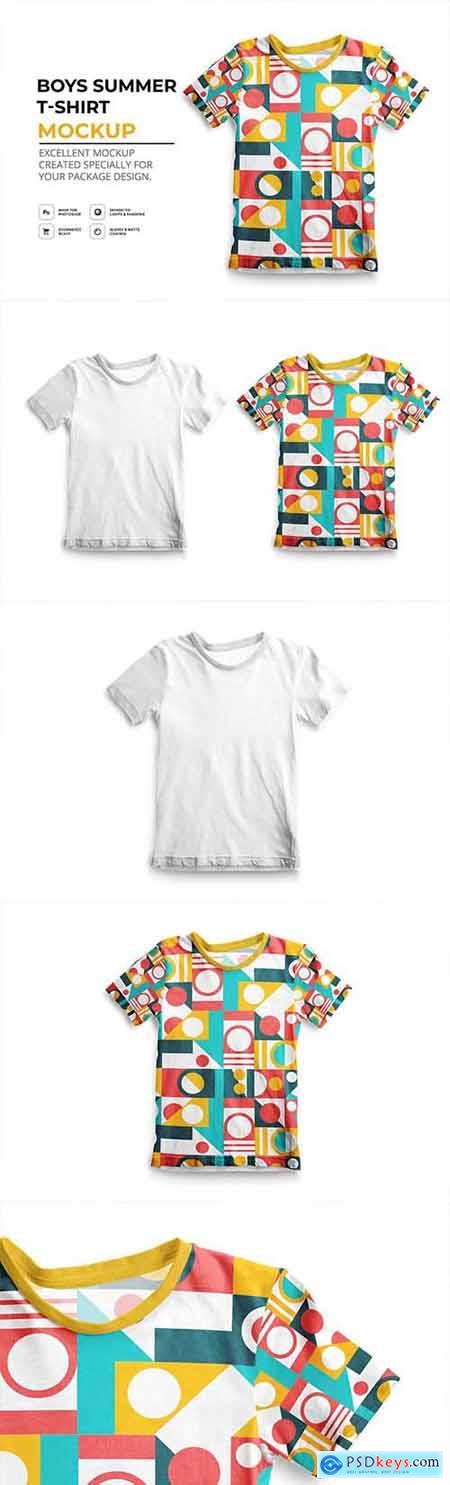 Boys Summer T-Shirt Mockup 6424574
