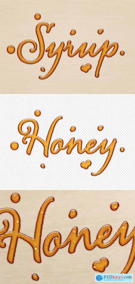 Honey Syrup Text Effect Mockup