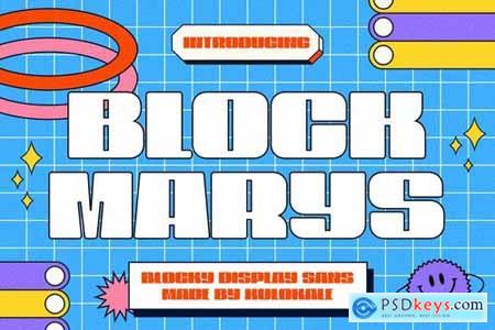 Block Marys - Hipster Display Sans Font