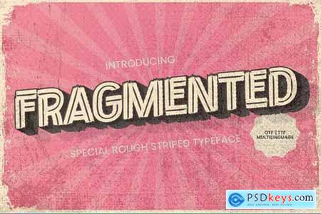 Fragmented - Special Rough Striped Typeface