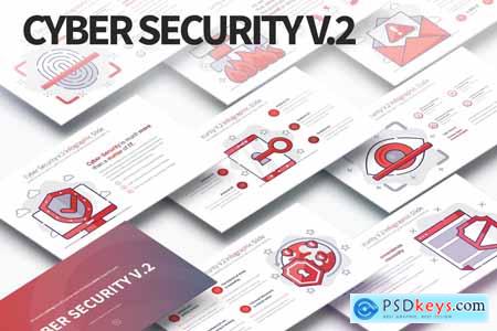Cyber Security V.2 - PowerPoint Infographics Slide JFUUF6M