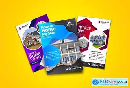 Real Estate Flyer Template Collection - Corporate Identity Template o77158