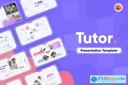 Tutor Creative Education PowerPoint Template U7VQZXS