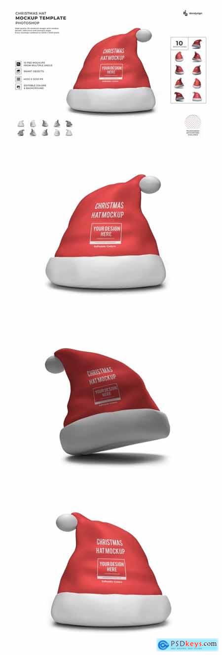Christmas Hat Mockup Template Set