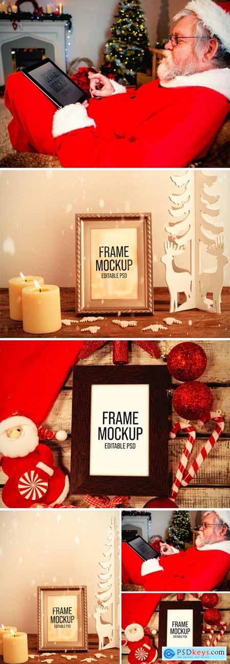 Christmas Picture Frame Mockup Set