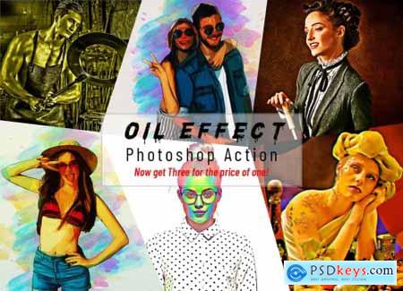 Oil Effect Photoshop Action 6589007