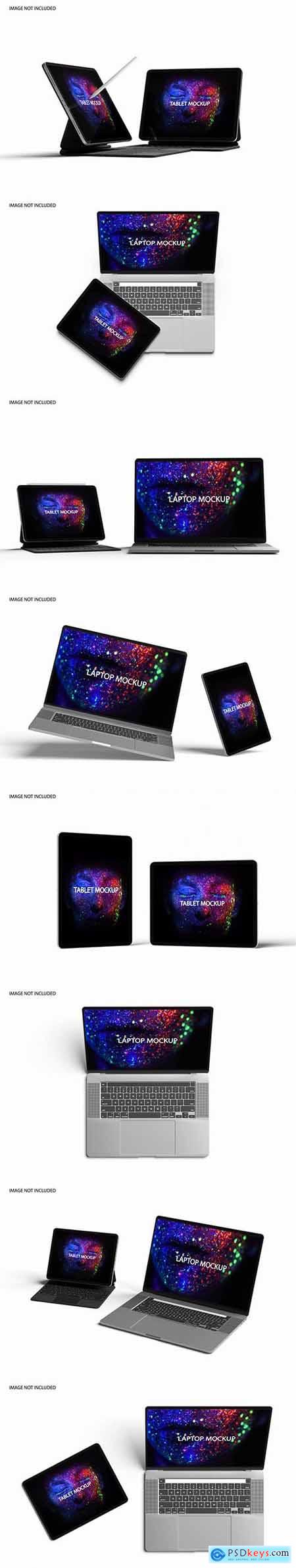 Laptop and tablet mockup