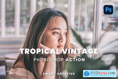 Tropical Vintage Photoshop Action