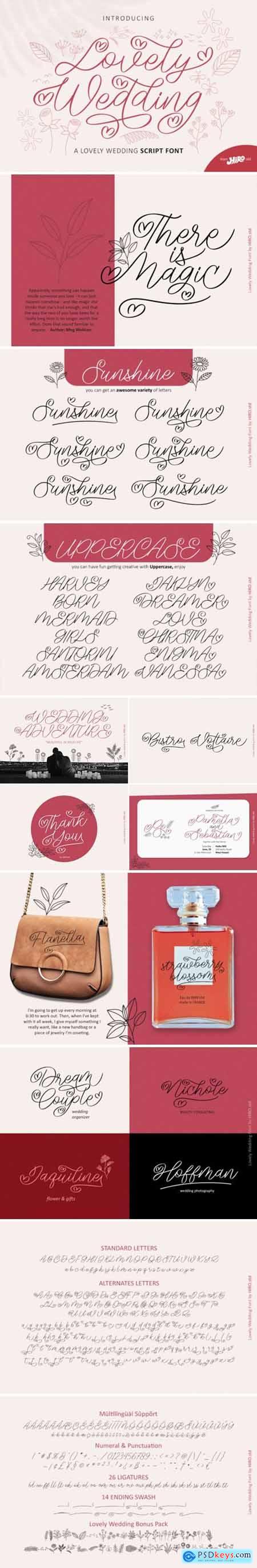Lovely Wedding Font