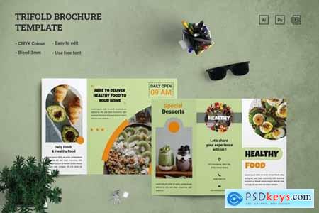 Healthy Food - Trifold Brochure