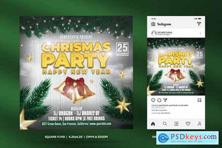 Christmas Party Square Flyer & Instagram Post