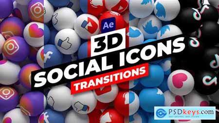 3D Social Icons Transitions 34560251