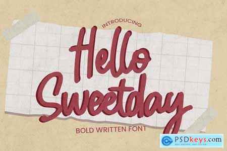 Hello Sweetday - Bold Written Font