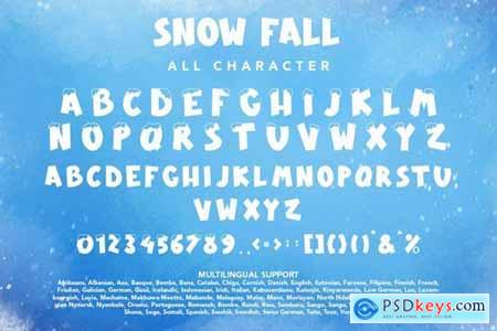 Snow Fall - Christmas Display Font