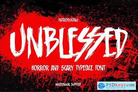 Unblessed - Horror And Scary Typeface Font