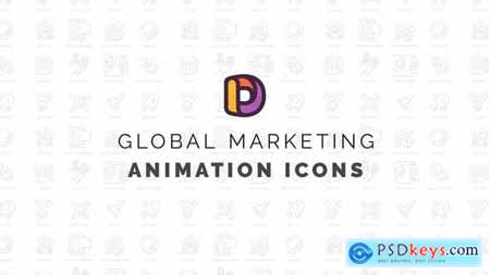 Global marketing - Animation Icons 34567586