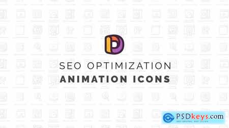 Seo optimization - Animation Icons 34567896