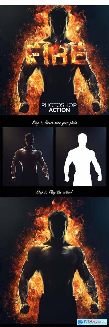 Fire Effect - Photoshop Action 33220686