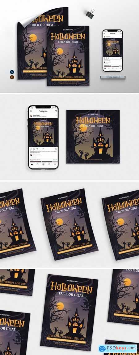Halloween Trick or Treat - Flyer, Poster & IG AS