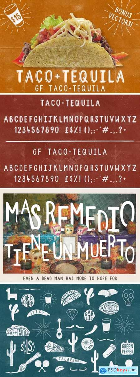 Taco and Tequila Font