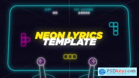 Neon Lyrics Template and Elements 33898976