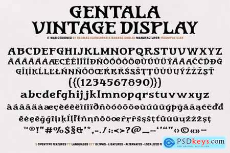 Gentala Vintage Font