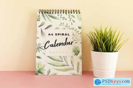 A4 Spiral Calendar Mockup