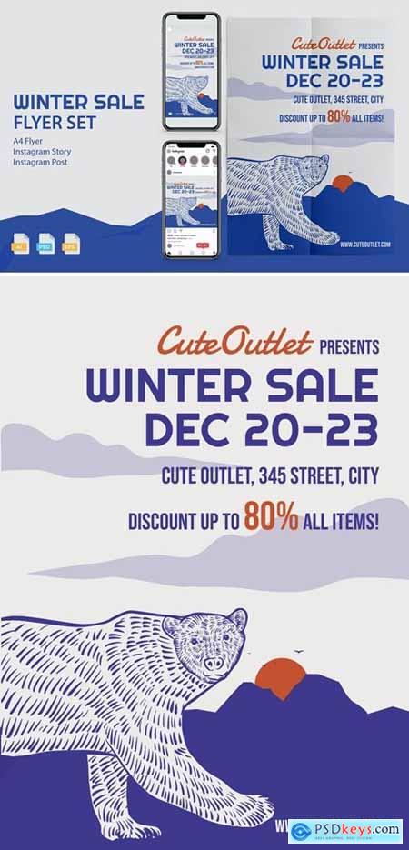 Winter Sale Flyer Set