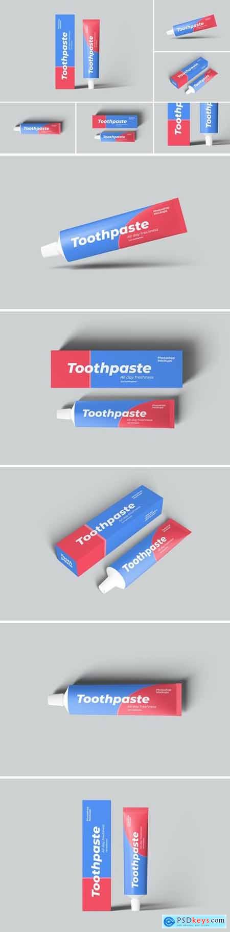 Toothpaste Packaging Mockups