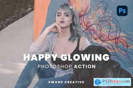Happy Glowing Photoshop Action