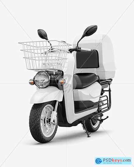 Delivery Scooter Mockup - Half Side View 92148