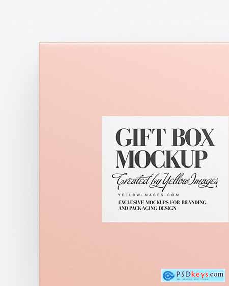 Opened Gift Paper Box Mockup 86628