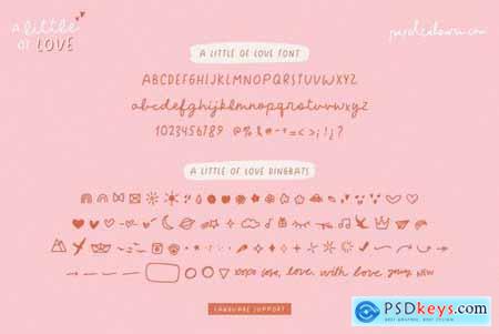 A Little of Love Font and Dingbats