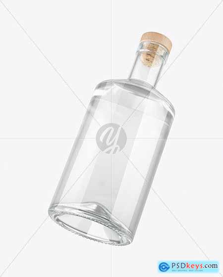Clear Glass Gin Bottle Mockup 81389