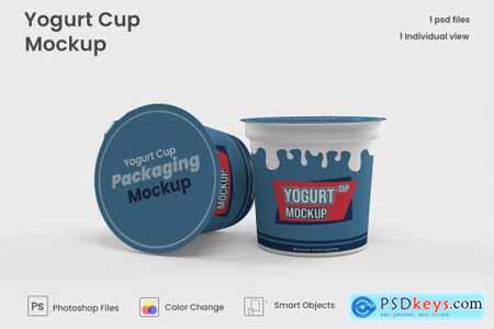 Yogurt cups mockups