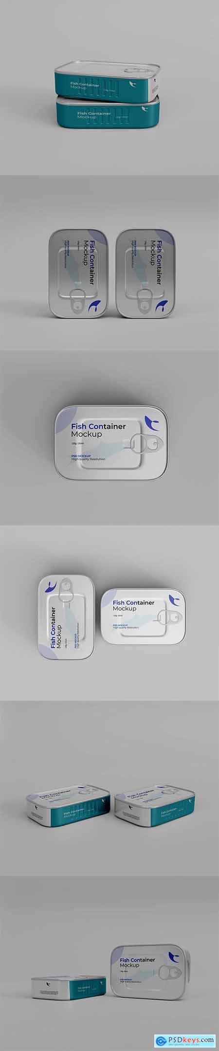 Fish container mockup